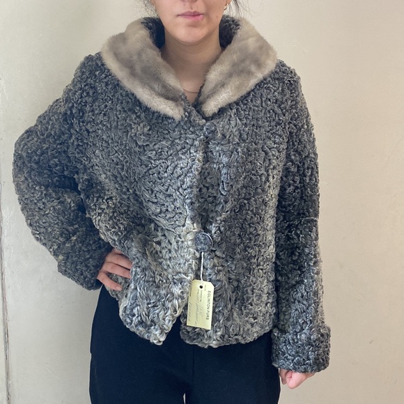 Vintage Holt Renfrew fur/wool coat - Picture 1 of 13